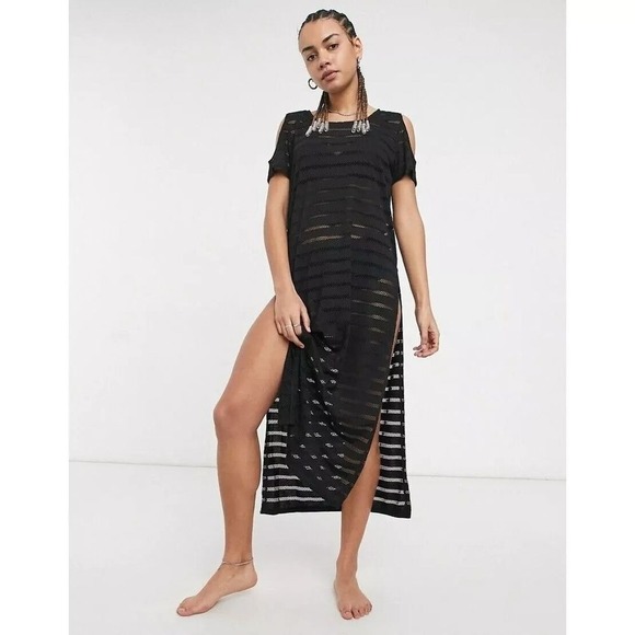 Calvin Klein Other - Calvin Klein Swimwear Black Maxi Cover Up S/M New‎ With Tags